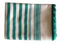 Mendil - Turquoise Striped Throw - Blanket | Moroccan Corridor