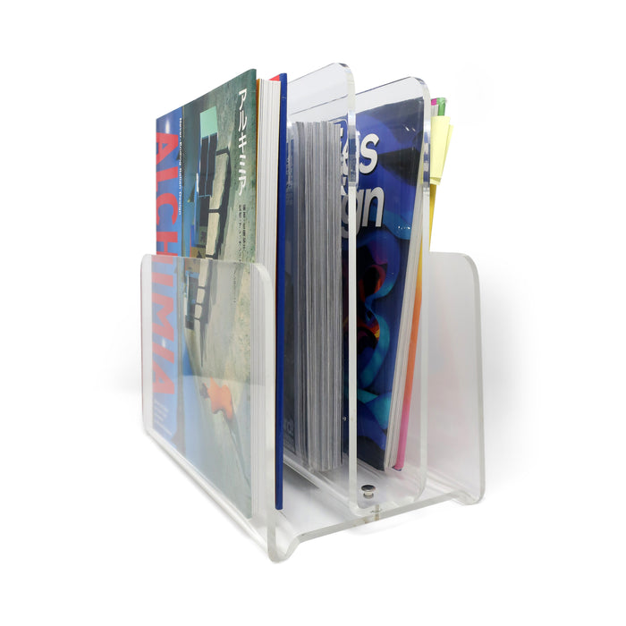 Mid-Century Modern Lucite Magazine Rack