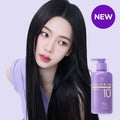 MISE EN SCENE Salon 10 Professional Cica Protein Shampoo 480ML bottle with model and 'new' label on light purple background