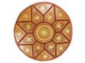 Moroccan Leather Ottoman / Stormia - Tan