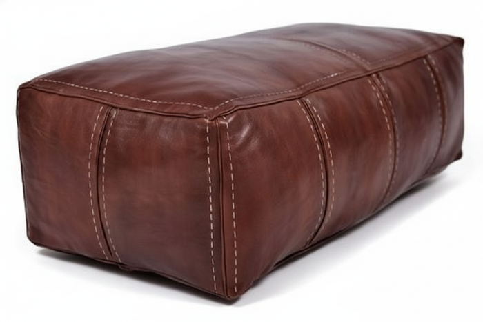 Moroccan Leather Pouf Showcase
