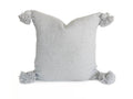 Moroccan PomPom Pillow Cover - Grey