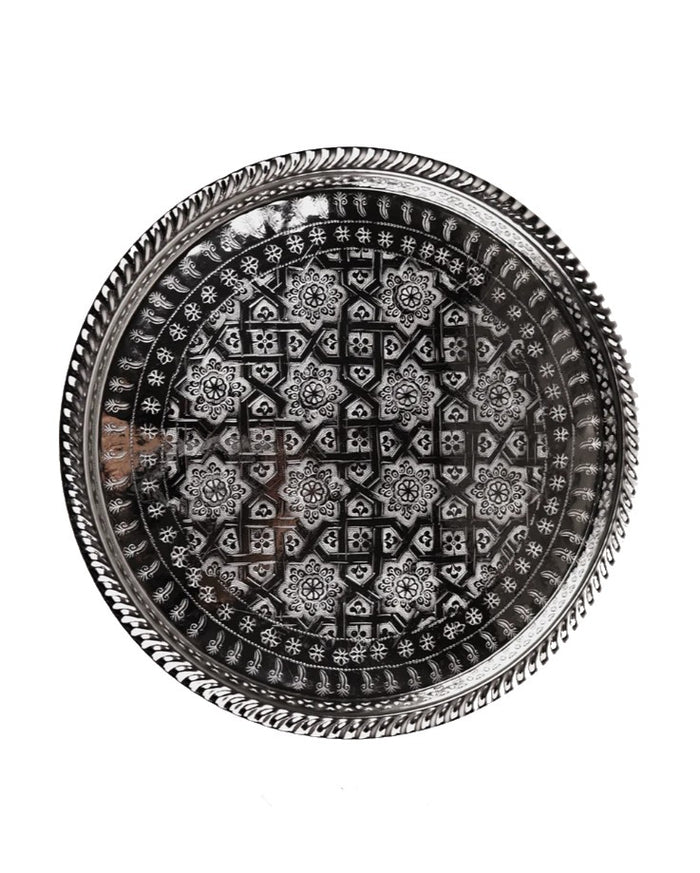 Moroccan Tea Tray - Round - Tiles - Set of 3