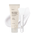 NACIFIC Rice Pepta Collagen Peel Off Wrapping Mask 70g with applicator showcasing packaging and texture.
