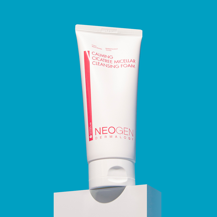 NEOGEN Calming Cicatree Micellar Cleansing Foam 200ml product image on blue background