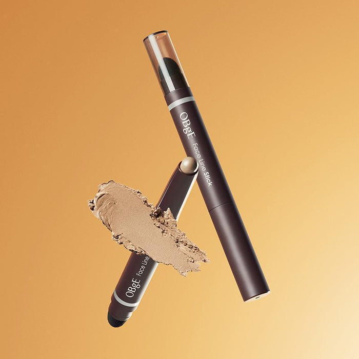 OBGE Face Line Stick product shot for men by Gentleman Korea – grooming concealer stick on warm background
