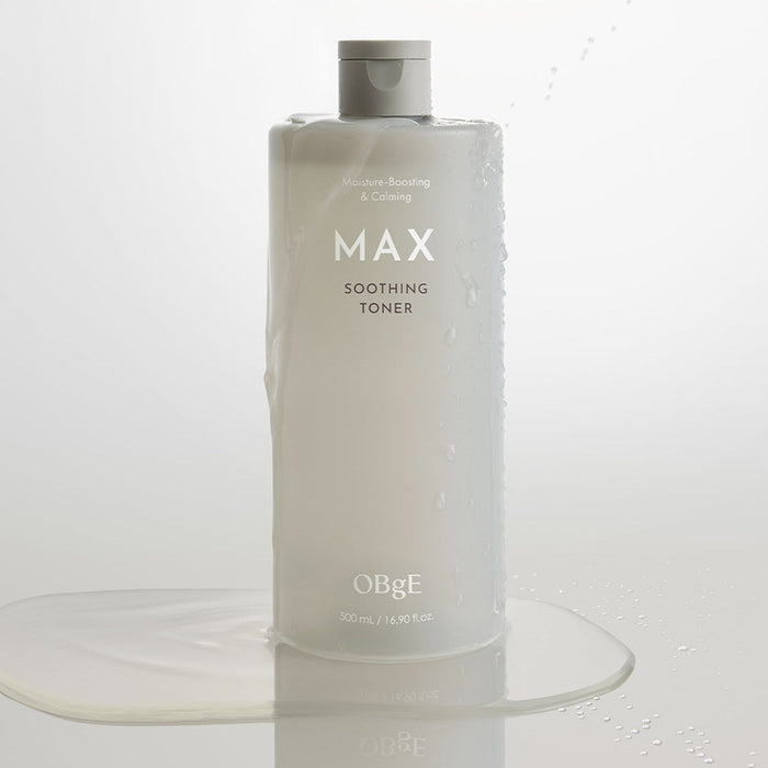 OBGE Max Soothing Toner 500ml bottle for men – Gentleman Korea premium Korean skincare toner, hydrating soothing formula, 500ml