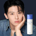 OBGE Moisture Protein All-in-One 150ml product with male model, Gentleman Korea Korean skincare for men, sleek bottle and clear hydrated skin