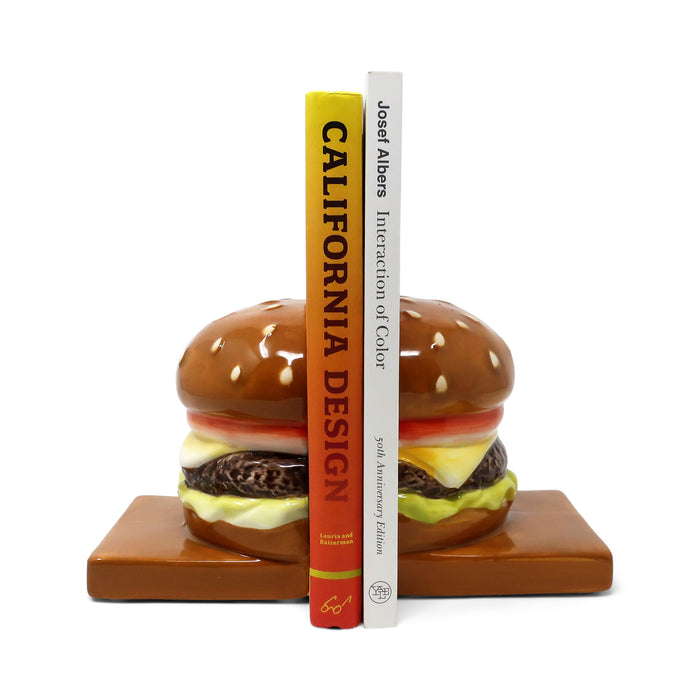 Pair of Ceramic Hamburger Bookends