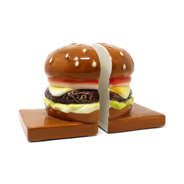 Pair of Ceramic Hamburger Bookends