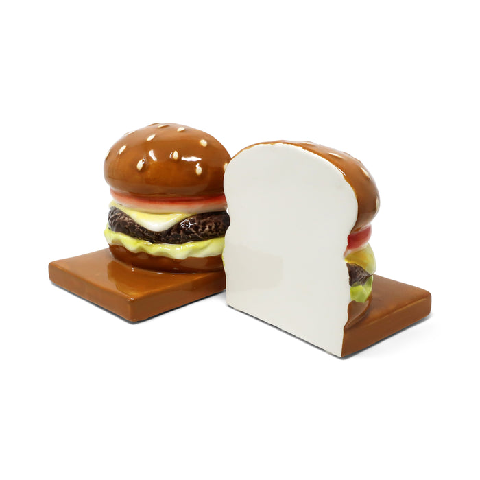 Pair of Ceramic Hamburger Bookends