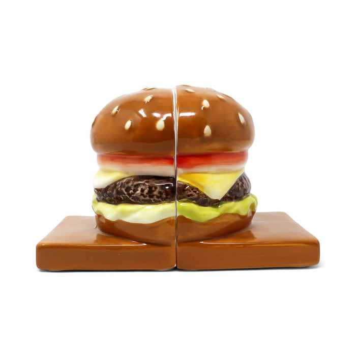 Pair of Ceramic Hamburger Bookends