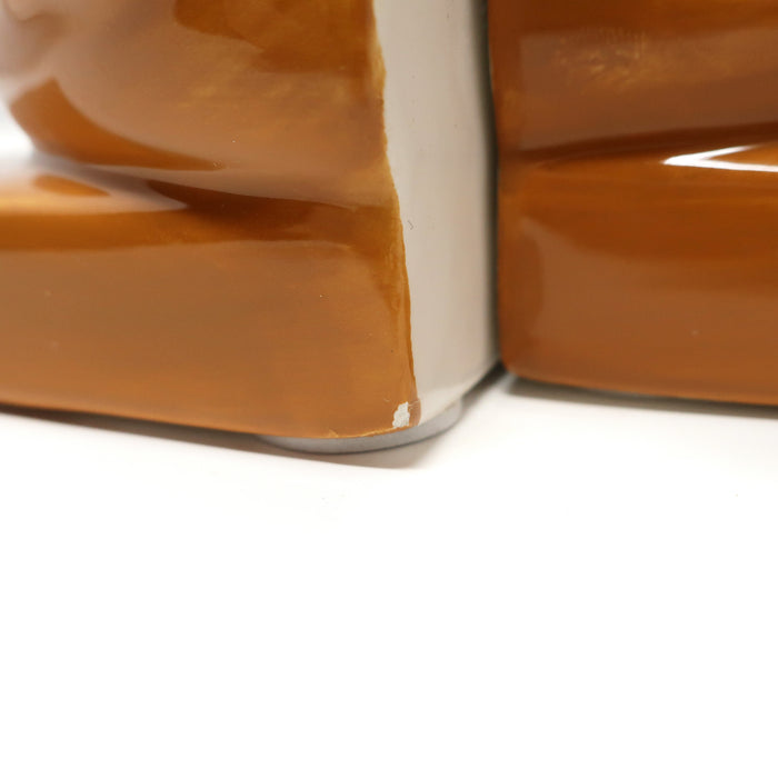 Pair of Ceramic Hamburger Bookends