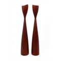 Pair of Danish Modern Teak Candleholders