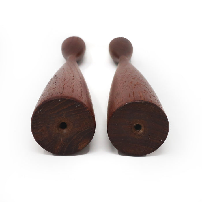Pair of Danish Modern Teak Candleholders