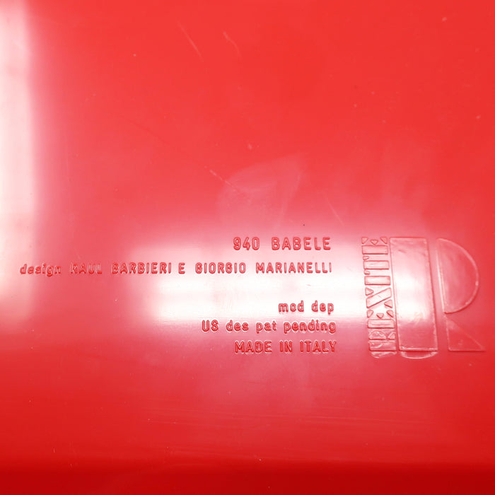 Pair of Red & Black Babele 940 Trays By Barbieri & Marianelli for Rexite