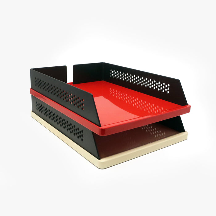 Pair of Red & White Babele 940 Trays By Barbieri & Marianelli for Rexite
