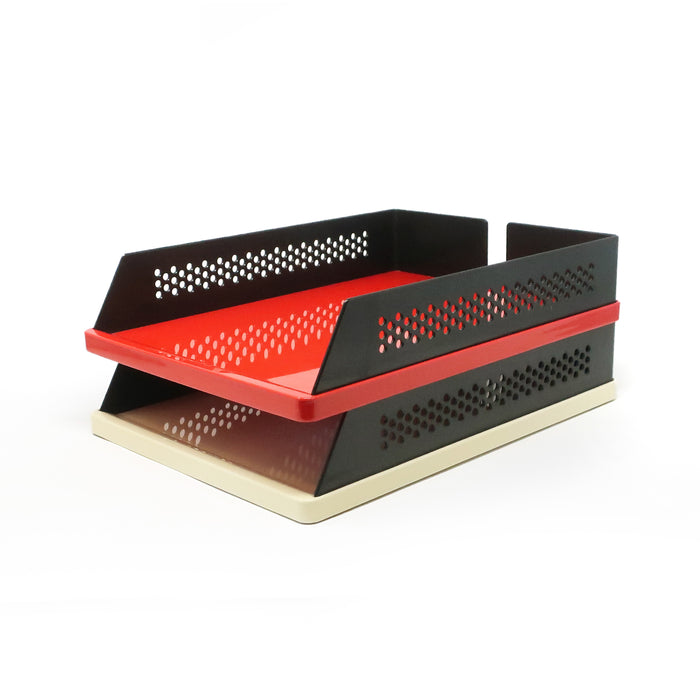 Pair of Red & White Babele 940 Trays By Barbieri & Marianelli for Rexite
