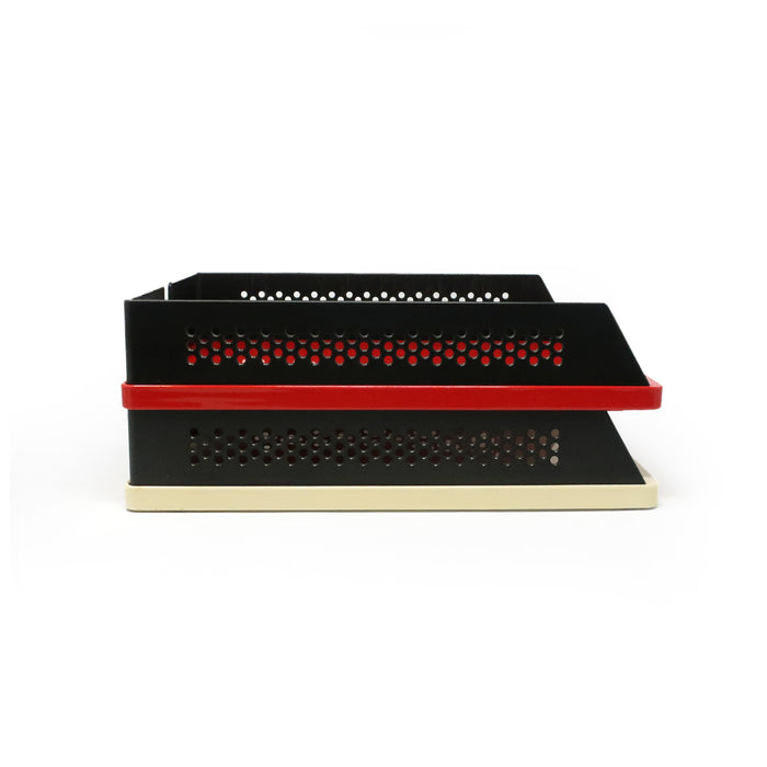 Pair of Red & White Babele 940 Trays By Barbieri & Marianelli for Rexite