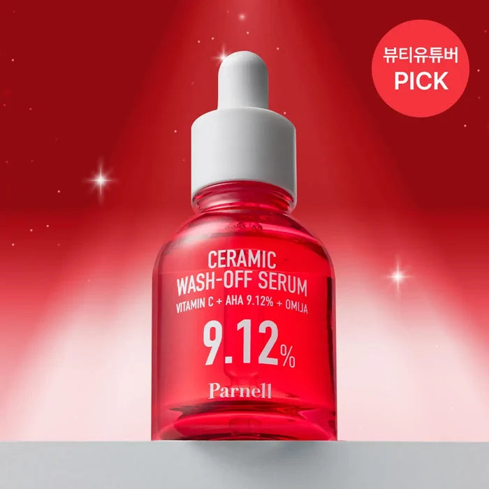 PARNELL AHA 9.12 Caremic Wash-Off Serum 30ml with Vitamin C and Omija for radiant skin care