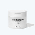 PARNELL Niacinamide Rice Brightening 60 pads, skincare jar showcasing the brightening effect with niacinamide and rice extract.