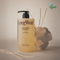 PASSON&BEYOND LongWear 48hr Lasting Perfumed Hair Shampoo 950ml bottle with natural decor, vegan formula focus