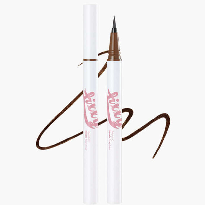 PEACH C Brush Pixie Liner, precision eyeliner pen with smooth application, suitable for detailed makeup looks.