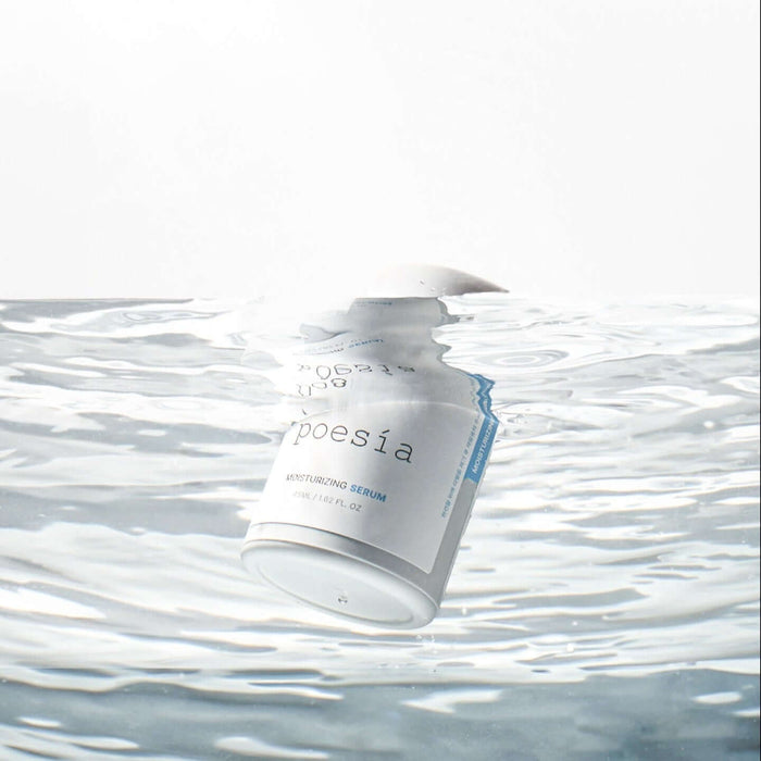 POESÃA Hydro Hyaluronic Deep Moisturizing Ampoule Serum 48ml floating in water