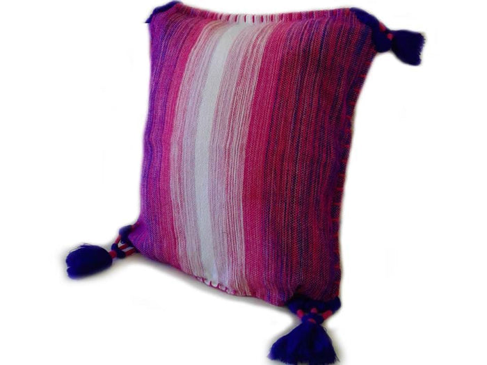 Pompom Cushion Cover | Maria - L - Handwoven Cushion Covers | Moroccan Corridor