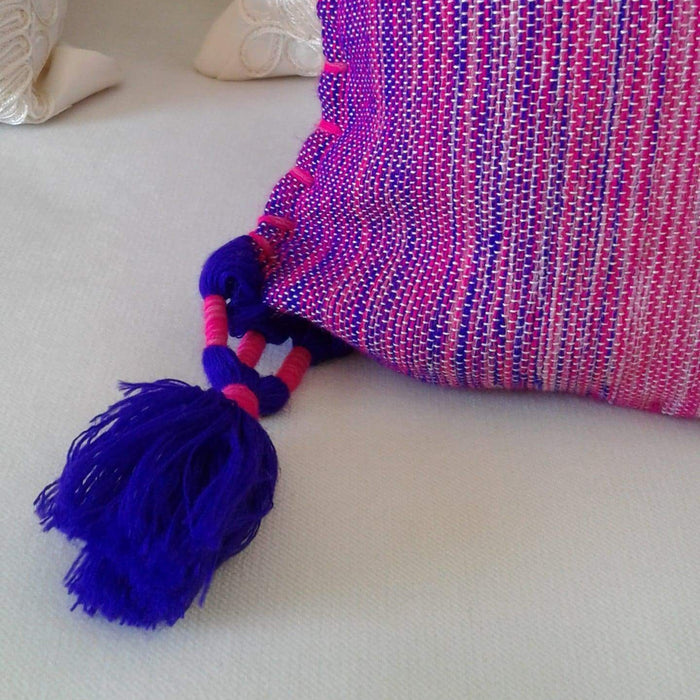 Pompom Cushion Cover | Maria - L - Handwoven Cushion Covers | Moroccan Corridor