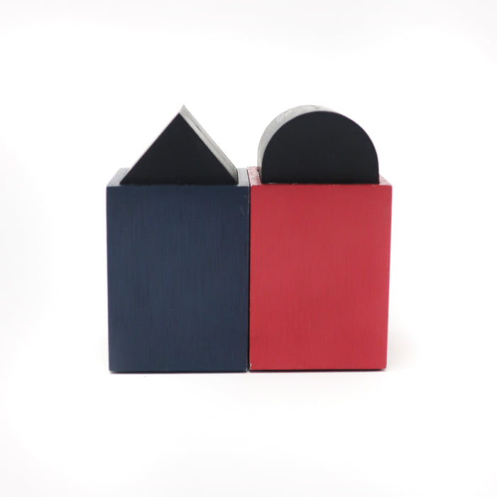 Post Modern Blue and Red Salt & Pepper by David Tisdale for Elika