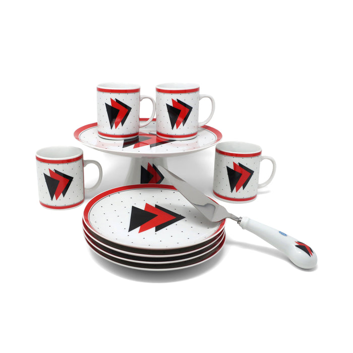 Postmodern Graphix Dessert Set by Saltera Himark 1985