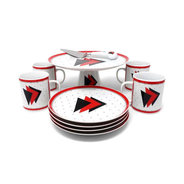 Postmodern Graphix Dessert Set by Saltera Himark 1985