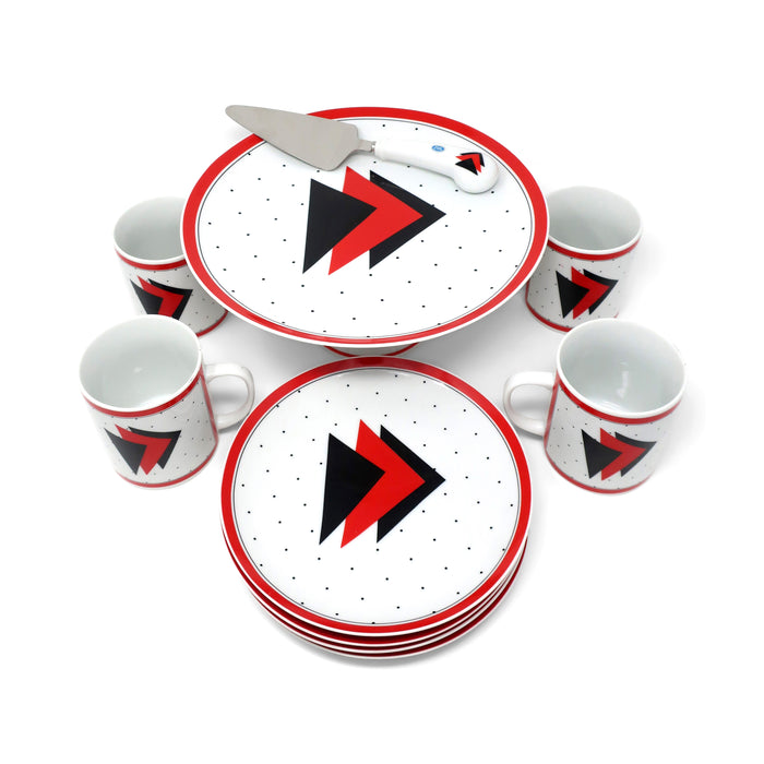 Postmodern Graphix Dessert Set by Saltera Himark 1985