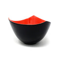 Postmodern Red and Black Angular Ceramic Bowl by Bitossi