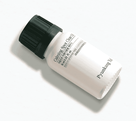 Image of PYUNKANG YUL Calming Spot Clear Oil 10ml bottle on a white background.