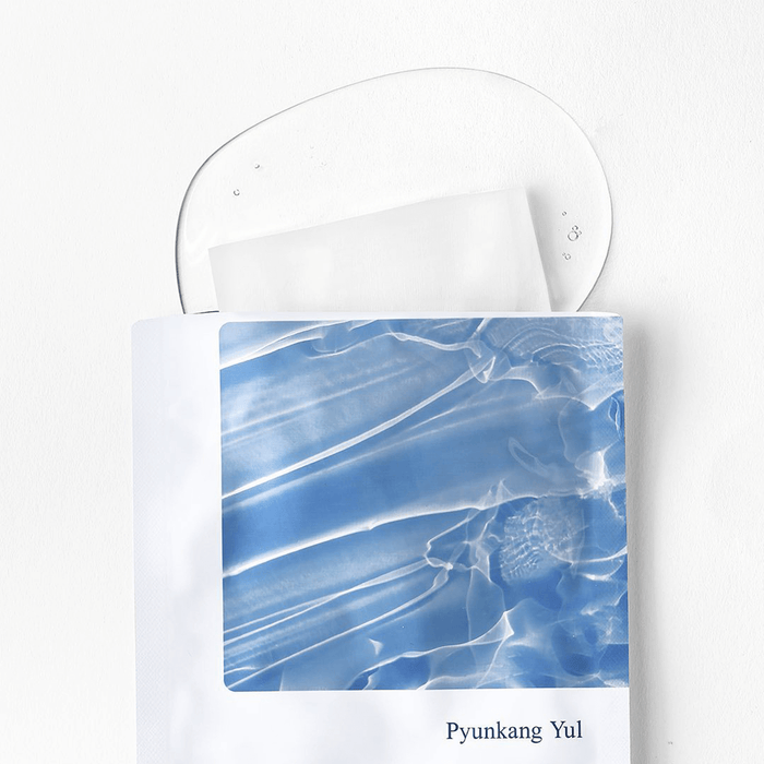 PYUNKANG YUL High Moisture Essence Mask Pack 10 pieces shown in open packaging with visible sheet mask.
