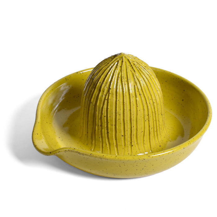 RachaelPots Kitchen Citrus Juicer, Handmade American Pottery, Yellow