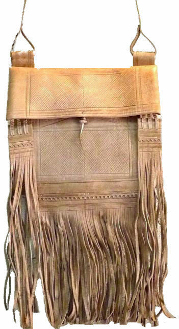 Rebel Leather Messenger/Crossbody Bag - Natural - Embossed - Simple