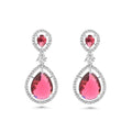 BELARIC Fashion Stylish Red Earrings for Women & Girls | Elegant AD Cubic Zirconia Diamond Earrings | Trendy Dangle Earrings for Parties & Everyday Wear - BELARIC