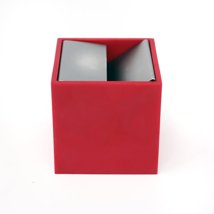 Red Cubo Ashtray by Bruno Munari for Danese Milano