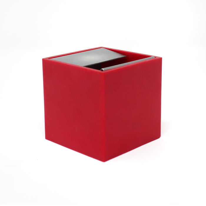 Red Cubo Ashtray by Bruno Munari for Danese Milano