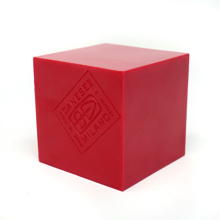 Red Cubo Ashtray by Bruno Munari for Danese Milano