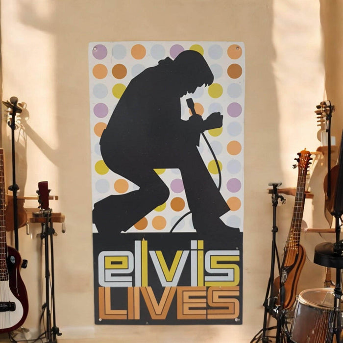 Elvis Lives Metal Sign Music Lovers Gift Idea