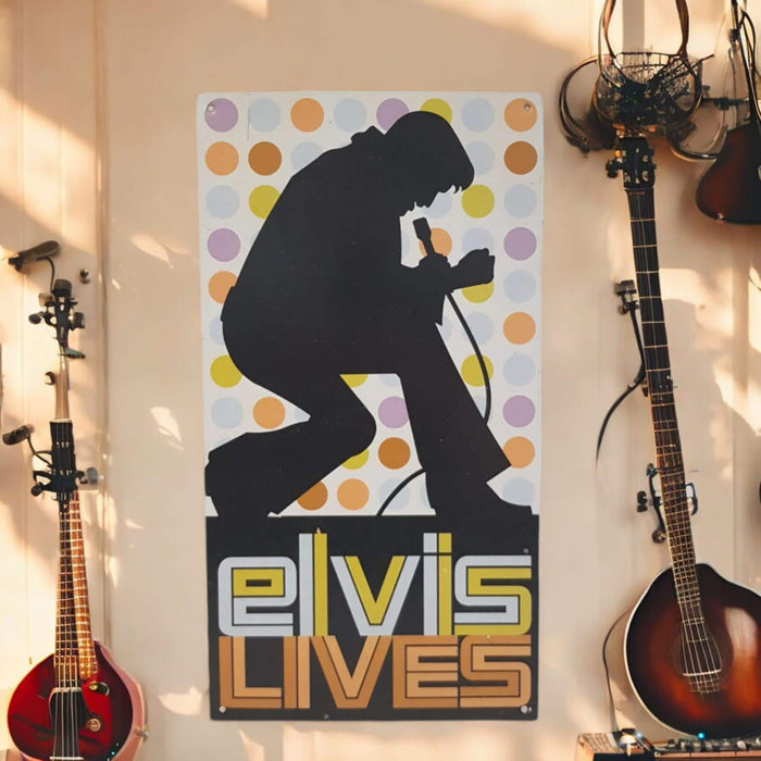 Elvis Lives Metal Sign Music Lovers Gift Idea