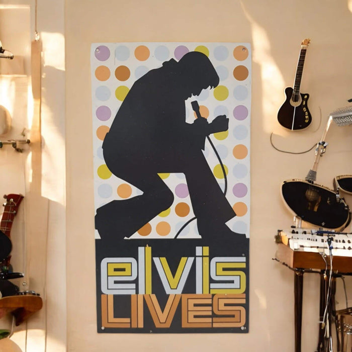 Elvis Lives Metal Sign Music Lovers Gift Idea