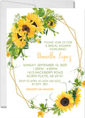 sunflower bridal shower invitations watercolor floral design