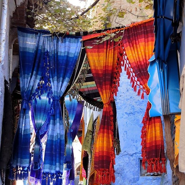Sabra Curtain - Blue Tones