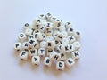 Silicone Wholesale--Mix & Match--Silicone Alphabet Beads--100