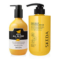 SKEDA Men's Large Capacity (Cleansing Foam+All-in-One) 2 Pieces Set by Gentleman Korea – yellow pump bottles for men's skincare, daily cleansing foam and all-in-one